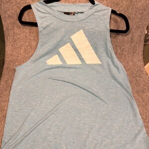 Adidas Women's Light Blue Muscle Tee